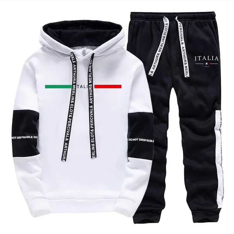 Hot Sales Mens Tracksuit Print Casual Sweatshirts Outdoors Sports Jogging Mens Clothing High Quality Single Piece Hoodie Pants W251110