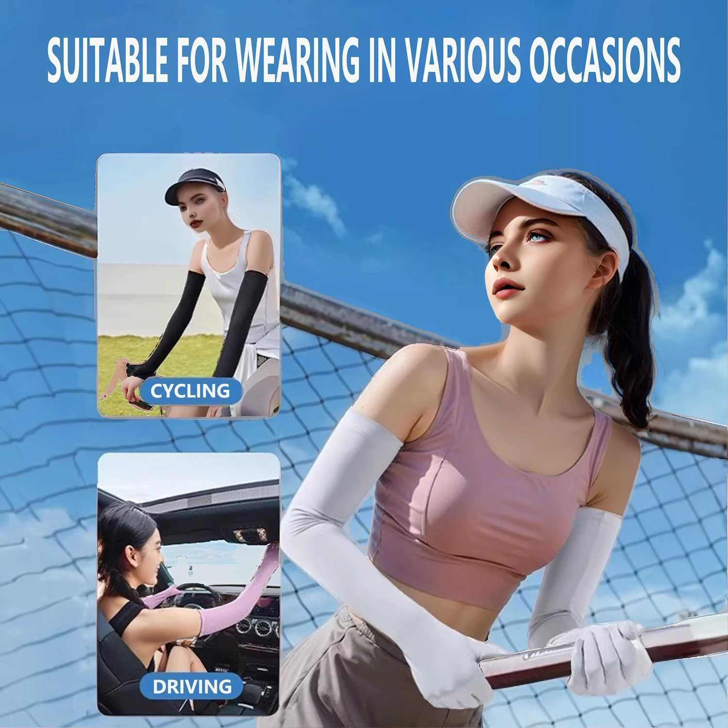 1/2/4 Pairs of UV-Resistant Sport Driving Outdoor Gloves with Full Finger Sleeves and Touchscreen Function for Long Gloves L251110