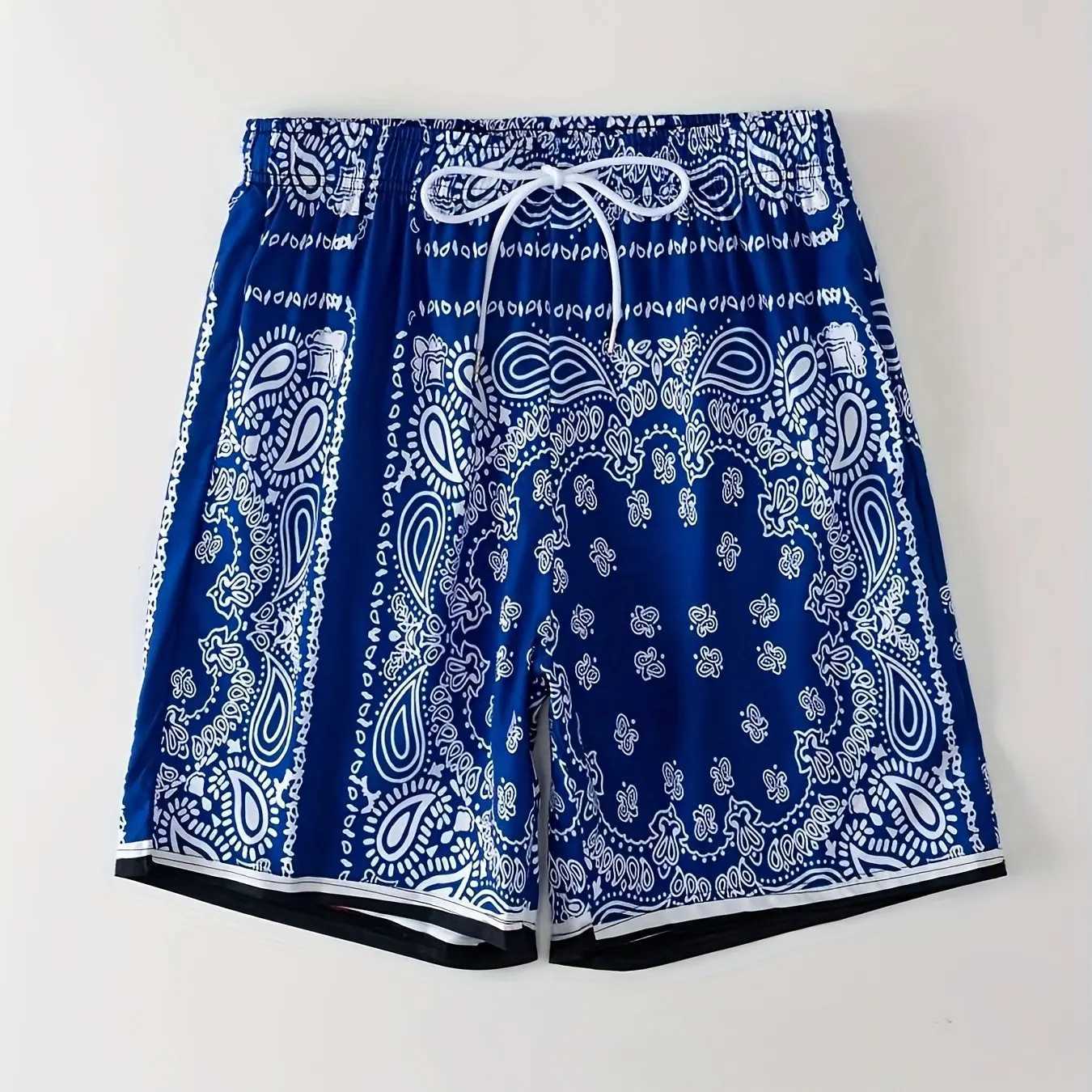 Mens 3D retro printed trendy sports shorts soft and comfortable casual beach and beach vacation shorts S-5XL X250410