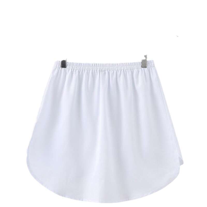 Korean Style Layered Hem Half Two-Piece White Edge Fake Shirt Diagonal Striped Base Skirt In Stock Wholesale