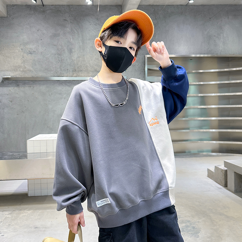 GS- Ddmyshoesvip Boys Big Explosive Street Korean Version Hoodie Autumn Styles New Children S Clothing Spring Top Trendy And Western Style