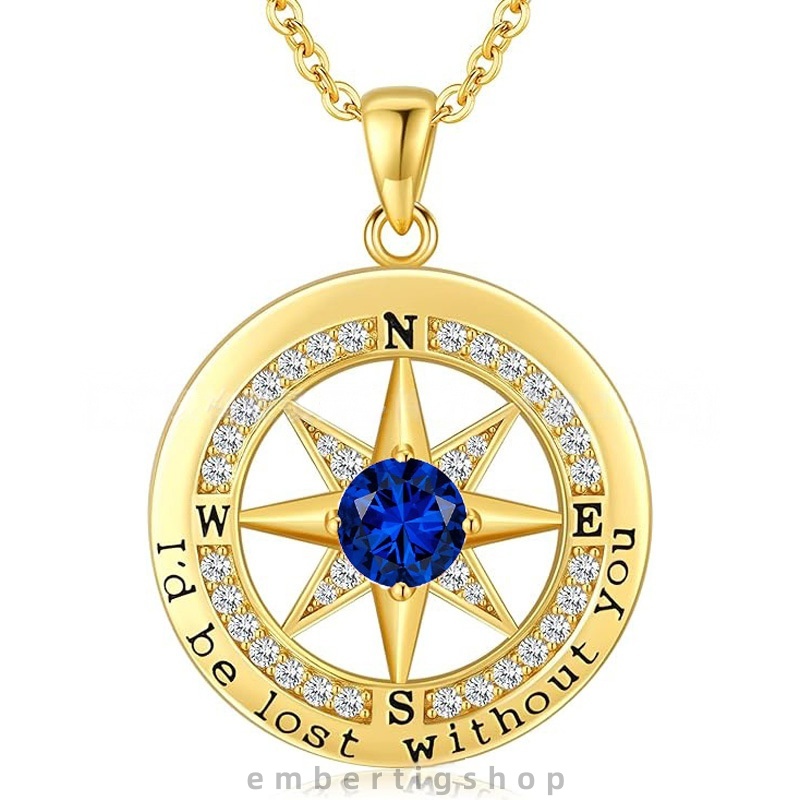 s925 moissanite chain designer necklace designer necklace for woman luxury jewelry chain women s925 sterling silver Compass twelve birthstones necklac