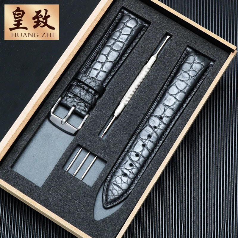 High quality Skin WatchBand Men Watch Strap Genuine Leather Bracelet 18mm 19mm 20mm 22mm 23mm Stainless steel buckle 250322