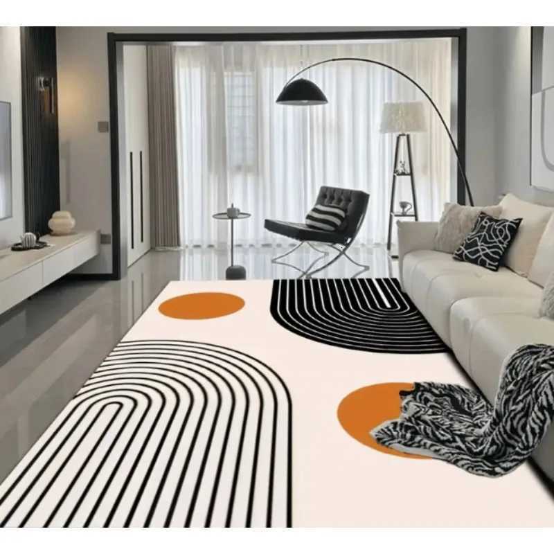 Geometric Abstract Area Carpet Warm Living Rooms Bedrooms Baby Rooms Terraces Bedroom with Geometric Patterns Carpet Decoration Y251110