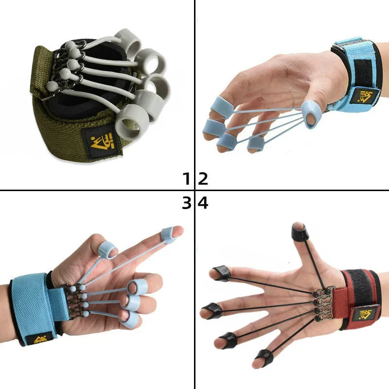 Portable Hand Gripper Silicone Finger Expander Hand Grip Wrist Strength Trainer Finger Exerciser Resistance Band Fitness 250410