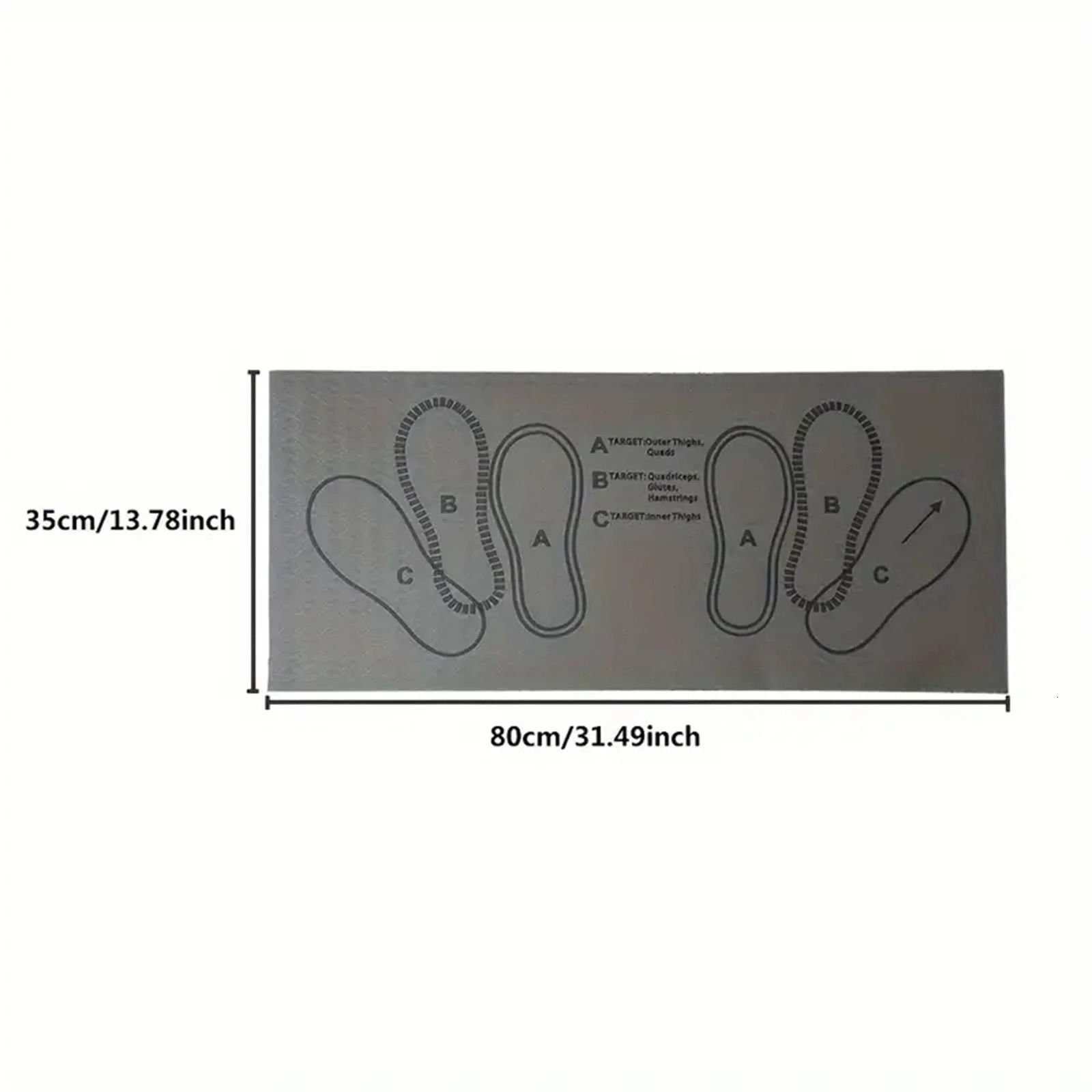 80*35CM Squat Step Position Guide Mat Multipurpose Work Out Mat Leg Muscle Targeting Training Hip Muscle Mat for Yoga Pilates 250410