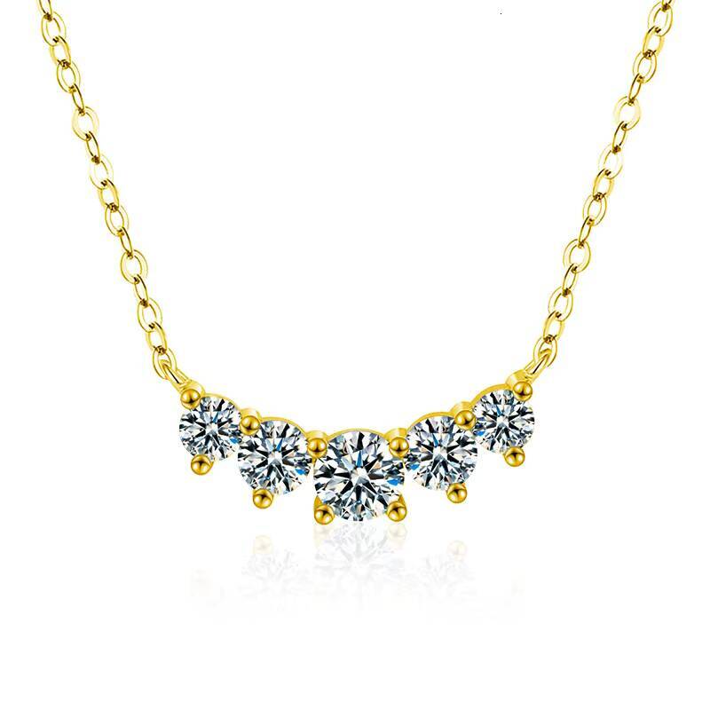 High Quality Womens 925 Sterling Silver VVS D Color Moissanite Pendant Necklace High Quality Moissanite Jewelry