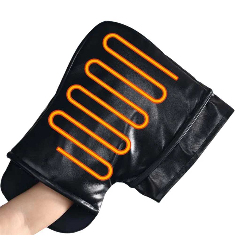 Electric Heating Handlebar Gloves 3 Levels Setting Motorcycle Heating Warm Muffs USB Charging for Bicycle MTB Motorcycle Scooter S25118