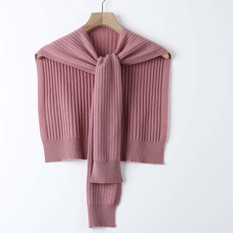 K356 Spring, autumn and winter 100% wool knitted small shawl outerwear waistcoat pit knotted shoulder women's multifunctional wool scarf