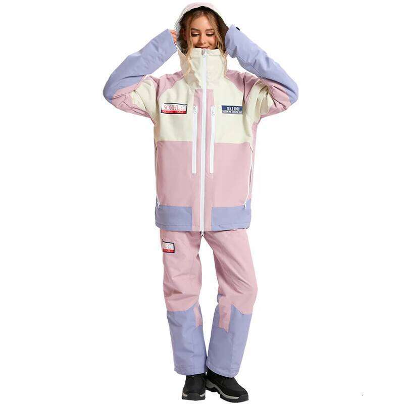 Outdoor Sport Man Skiing Sets Winter Hooded Jacket Pants Women Snow Suits Waterproof Membrane Male Snowboard Cosutmes