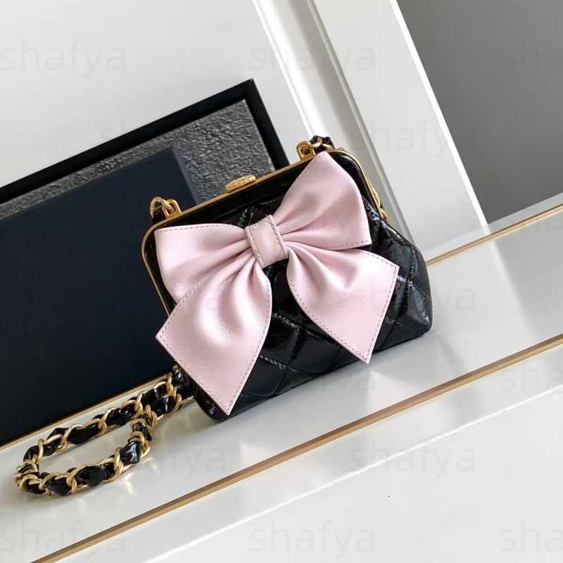 12A All-New Mirror Quality Designer Classic 24a bowknot Handle Bags Mini 20CM 13cm Womens Lambskin Quilted Purse Luxurys Handbags Genuine Leather Shoulder Chain Bag
