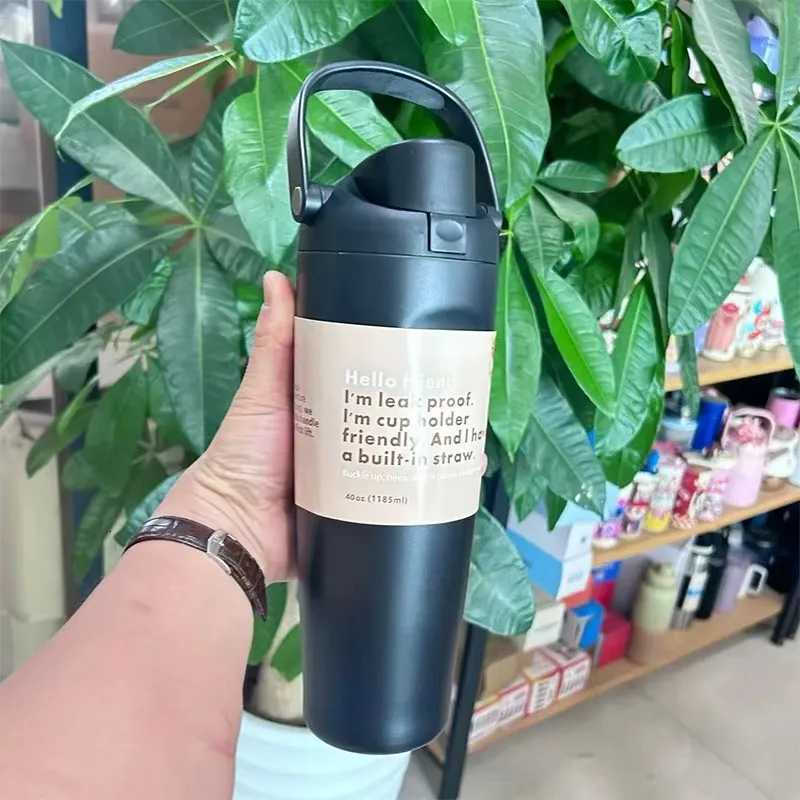 Fashionable cup Niebieska butelka termiczna z gradientem wytrzymay pogrubiony kubek termiczny na Wntynki Boe Narodzenie prezent urodzin Y251110