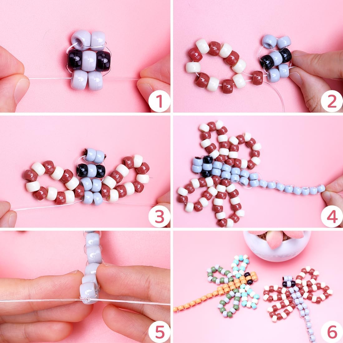 Multi-Color 9mm Pony Beads Kit 3900pcs - Bucket+Portable Storage, Great for Friendship Bracelets, Handmade Jewelry & Crafts