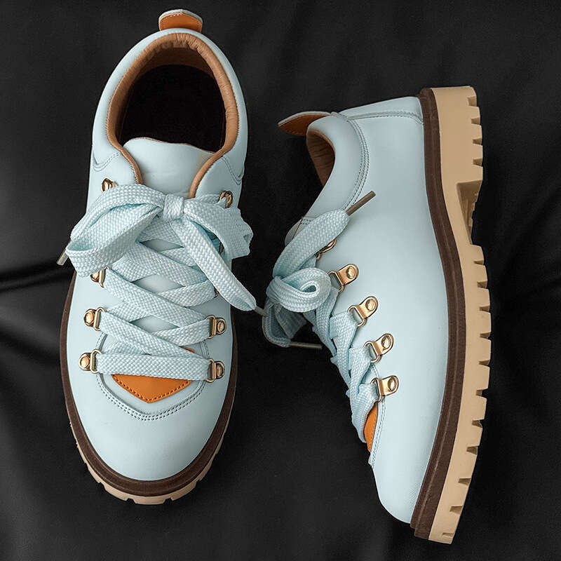 Autumn New Thick-Soled Fashion Casual Derby Men's Hot-Selling Leather Couple Versatile Work Shoes Z601