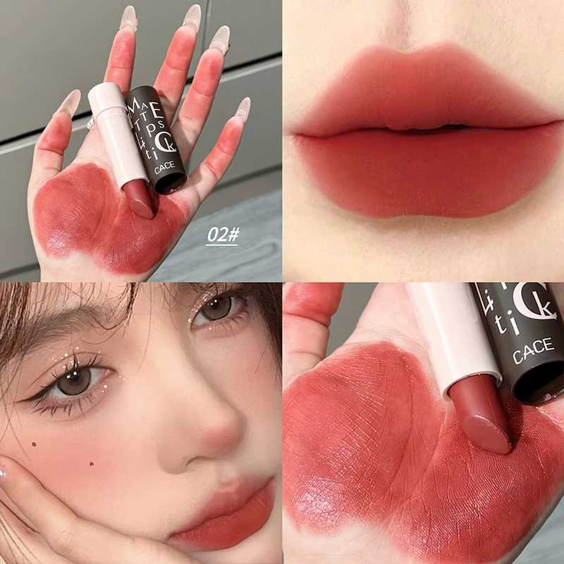 Vintage Party Velvet Matte Lipstick Rose Cream Silky Finish Long-Lasting Waterproof Full Coverage Nude Lip Tint Balm Make UpT251110