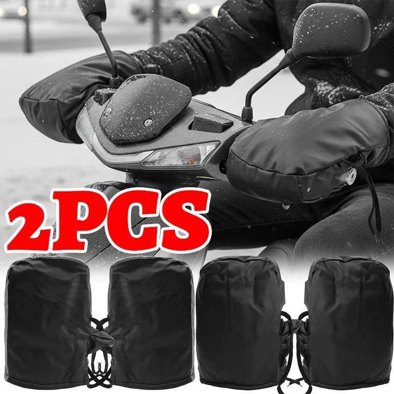 Winter Motorcycle Handlebar Muffs Windproof Thermal Hand Cover Reflective Scooter E-bike Warmer Gauntlets Grip Cover Accessories S25118{category}