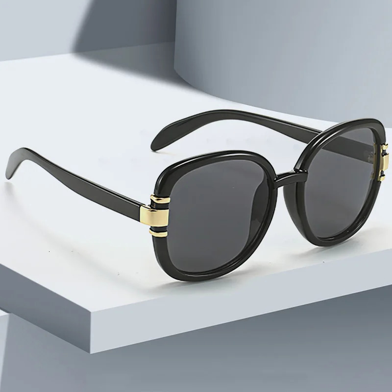 Womens Sunglasses Modern Fashion Purple Orange Gradient Decorative Glass Transparent Plastic Frame Metal 250410