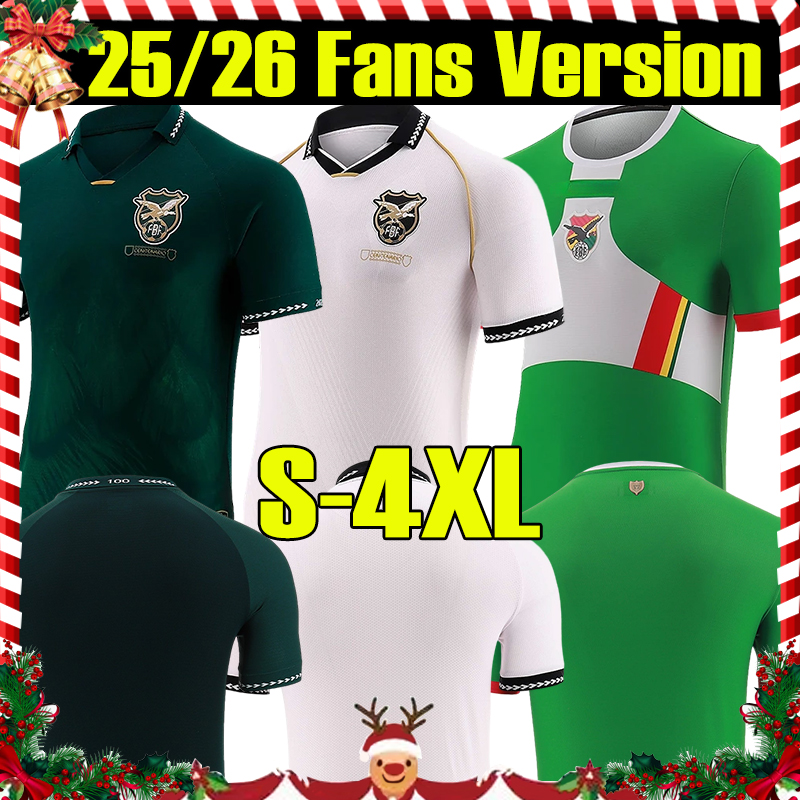 4XL 2025/26 Bolivia soccer jerseys National team ALGARNAZ#11 ABREGO#9 VACA #10 2024 2025 Home Away CESPEDES #16 Jersey Men kids kit socks full sets football shirts