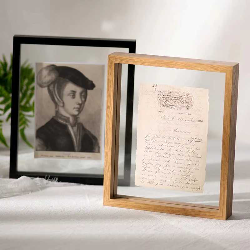 Wood Specimen With Real Glass FramePicture For Wedding Picture Frame Desktop Photo Decor L251110 H260306