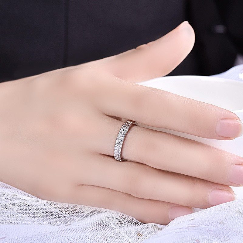 High quality designer diamond ring ringsdesigner for women engagement men love ring rings Diamond-encrusted adjustable women's ring Double-row fu