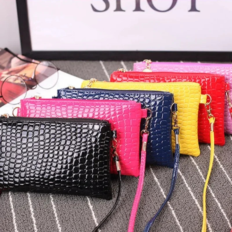 Pu Leather Small Bag 2025 Fashion Shoulder Crossbody Bag Women Crocodile Pattern Mobile Coin Purse Girls Purses and Handbags R251110