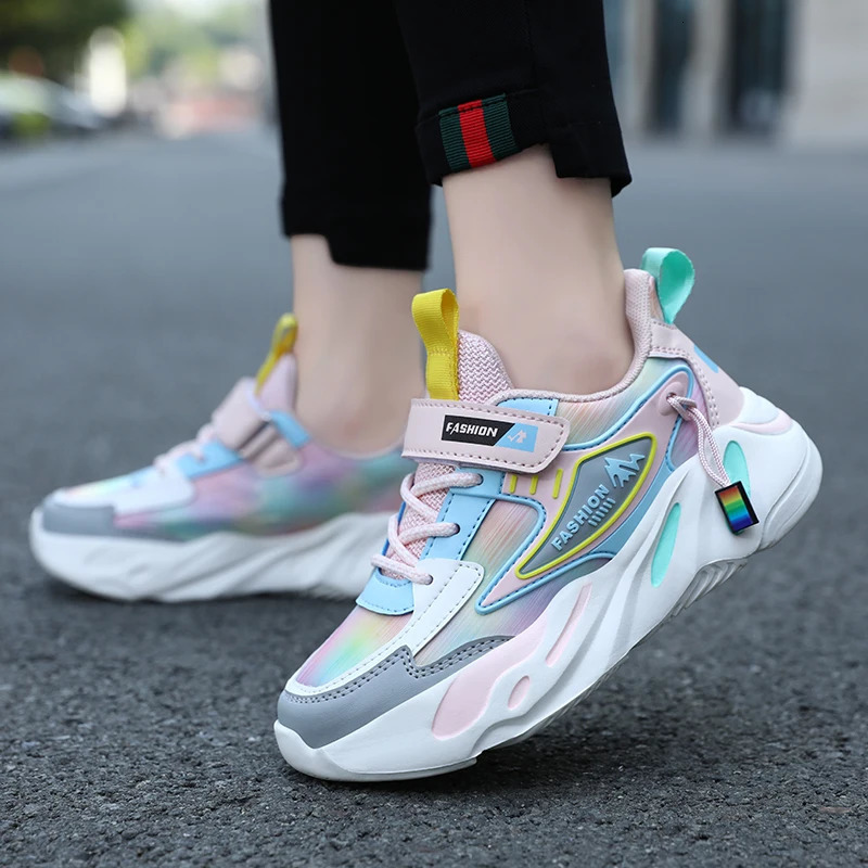 childrens shoes girls sports shoes breathable childrens sports shoes fashionable pink casual comfortable daily running tennis sports shoes 250403