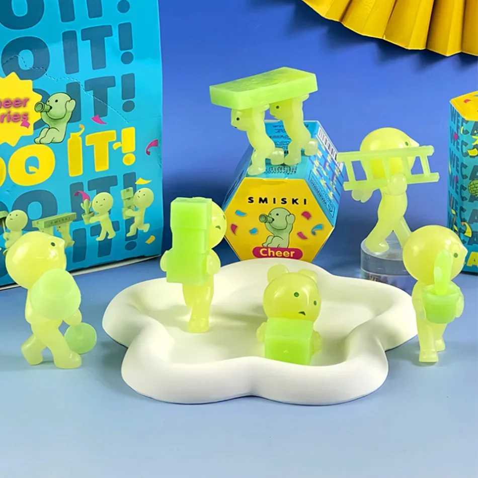12pcs SMISKI Life Worker Series Glow-in-the-dark Doll Blind Box Corner Decorative Tabletop Model Christmas Toy Surprise Box Gift C251110