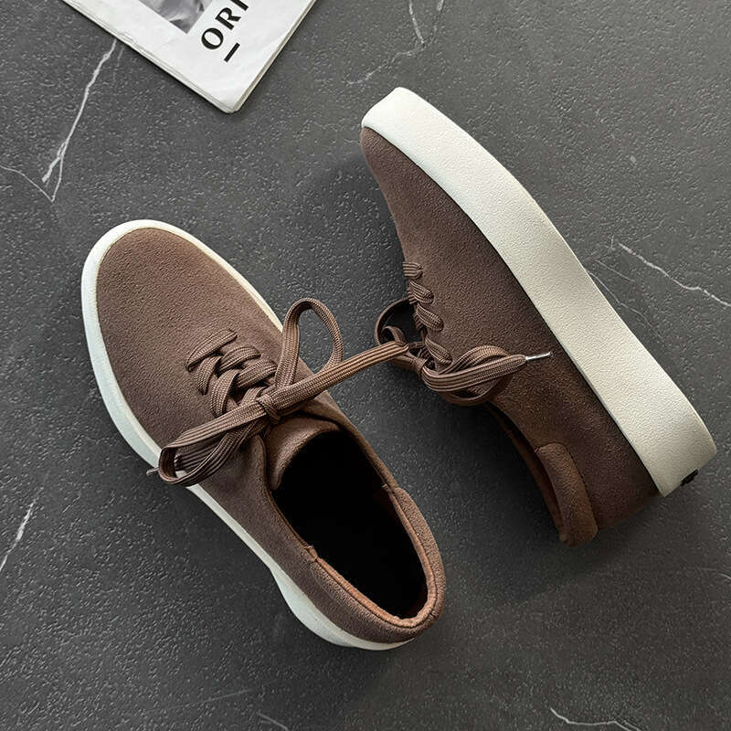 Celebrity Same Season 8 101 Brown American Casual Simple Style Suede High-End Sneakers for Men X506
