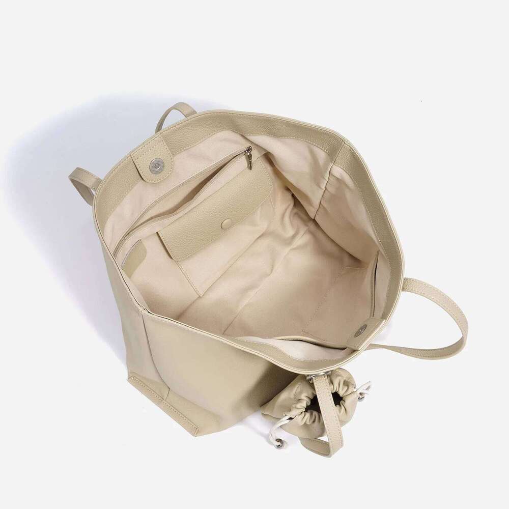 New Korean Tote Women Genuine Leather Casual Minimalist Handbag Shoulder Top Handle Bag Chic Designer Style Trendy St251110