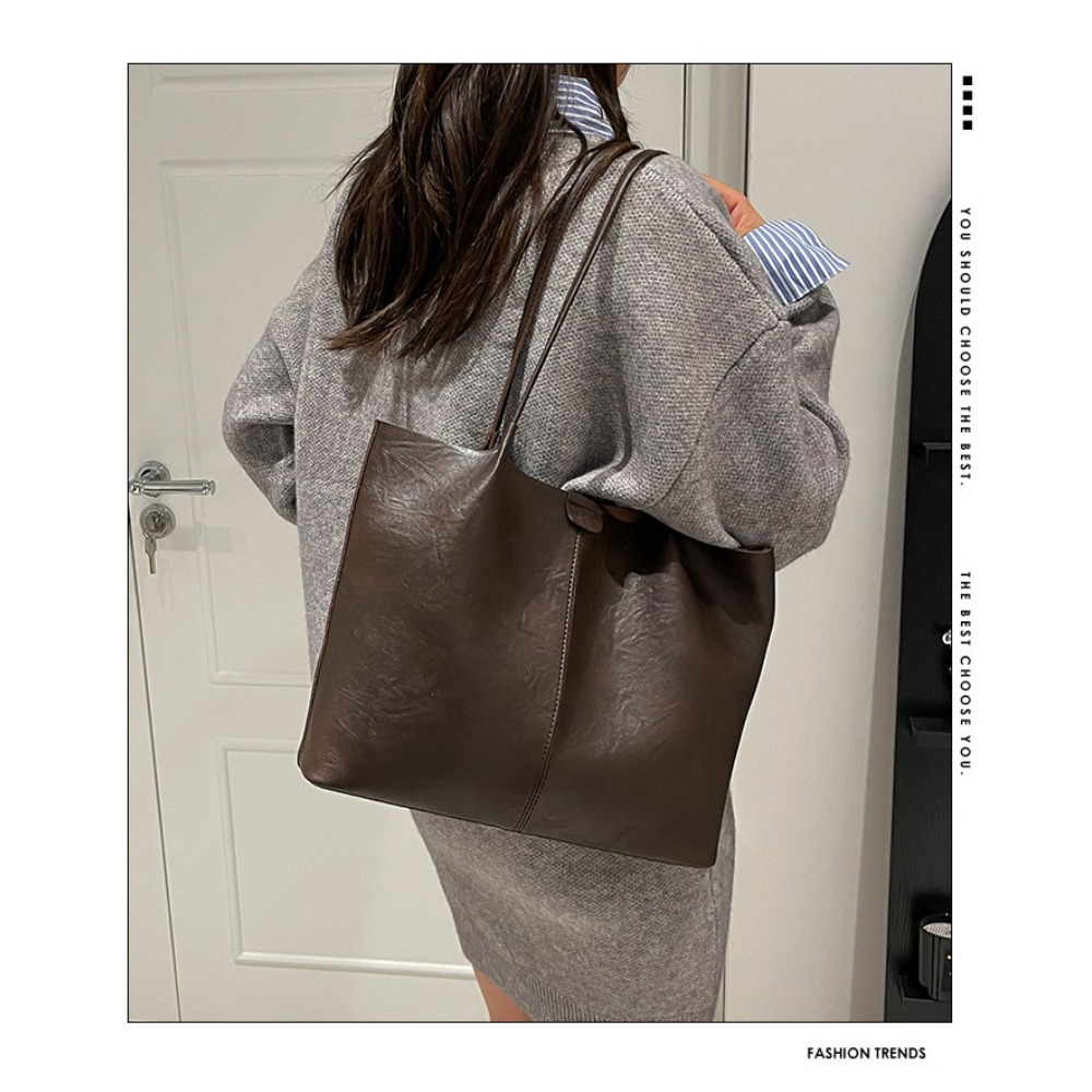 Womens Casual High-end Commuter Tote - Stylish Autumn Single Shoulder Bag