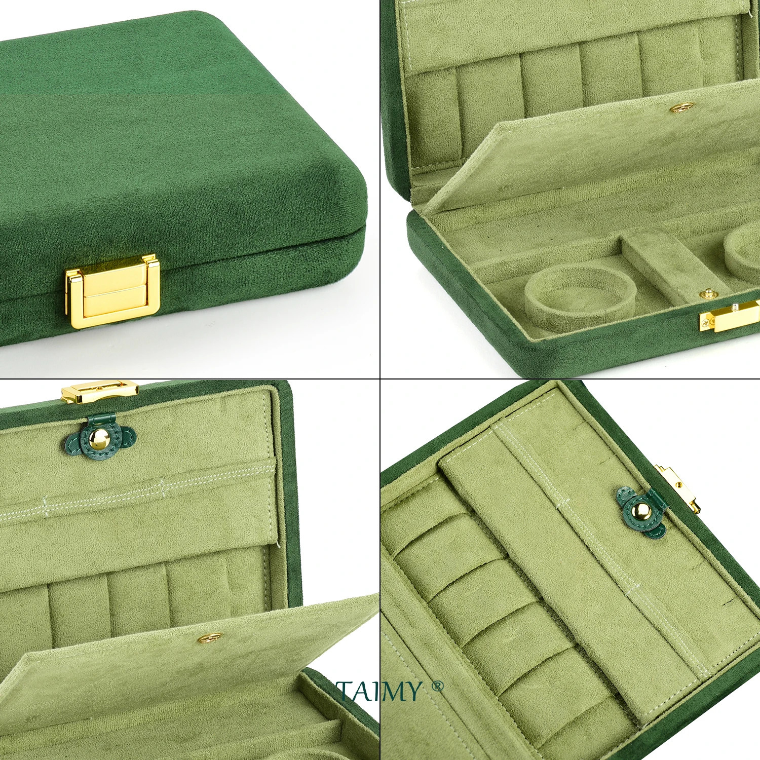 TAIMY Personalized Highend Jewelry Box Plush Portable Travel Jewelry Storage Box Multifunctional Jewellery Organizer Custom 250409