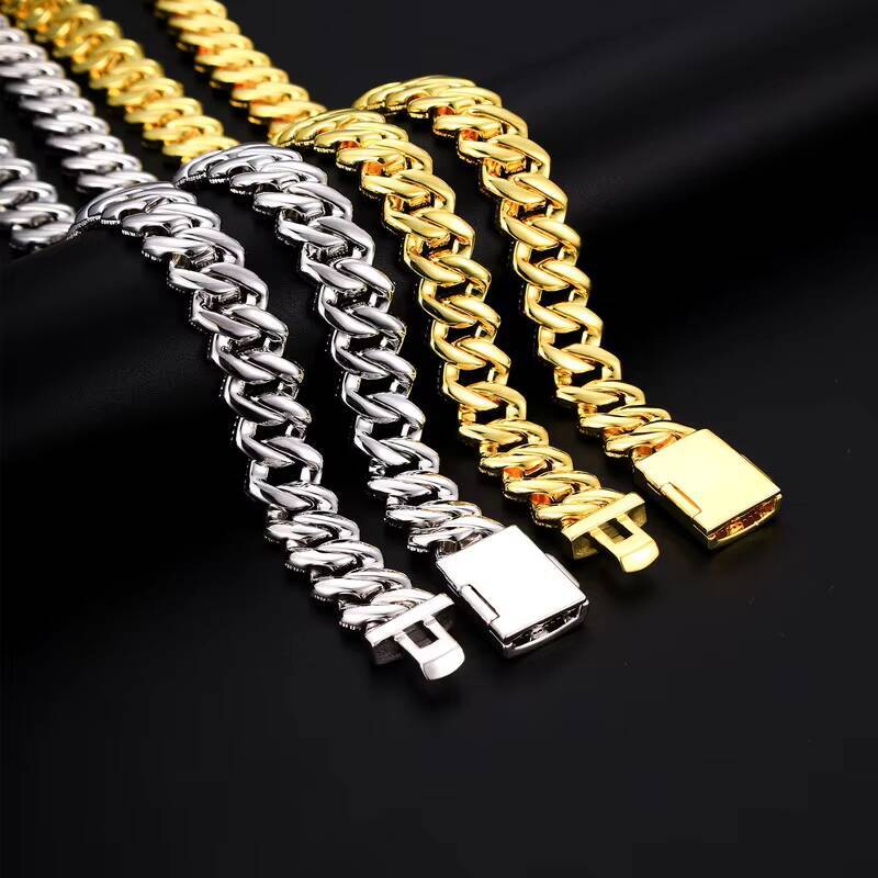Best Price 13/14/16MM HipHop Iced VVS Moissanite Diamond Cuban Link Sterling Silver Rock From Jewelry Reseller