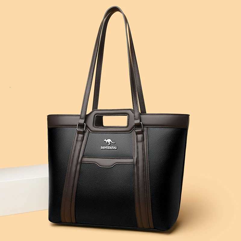 Ladies fashionable genuine leather handbag large-capacity crossbody bag middle-aged mothers bag single-shoulder armpit bag K251110
