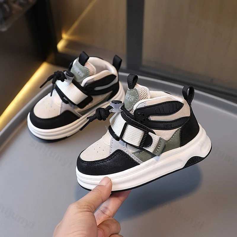 Children High Top Sneakers Boys Girls Sports Shoes Autumn Comfort Anti Slip Outdoor Skateboard Shoes Toddler Baby Causal ShoesT251110