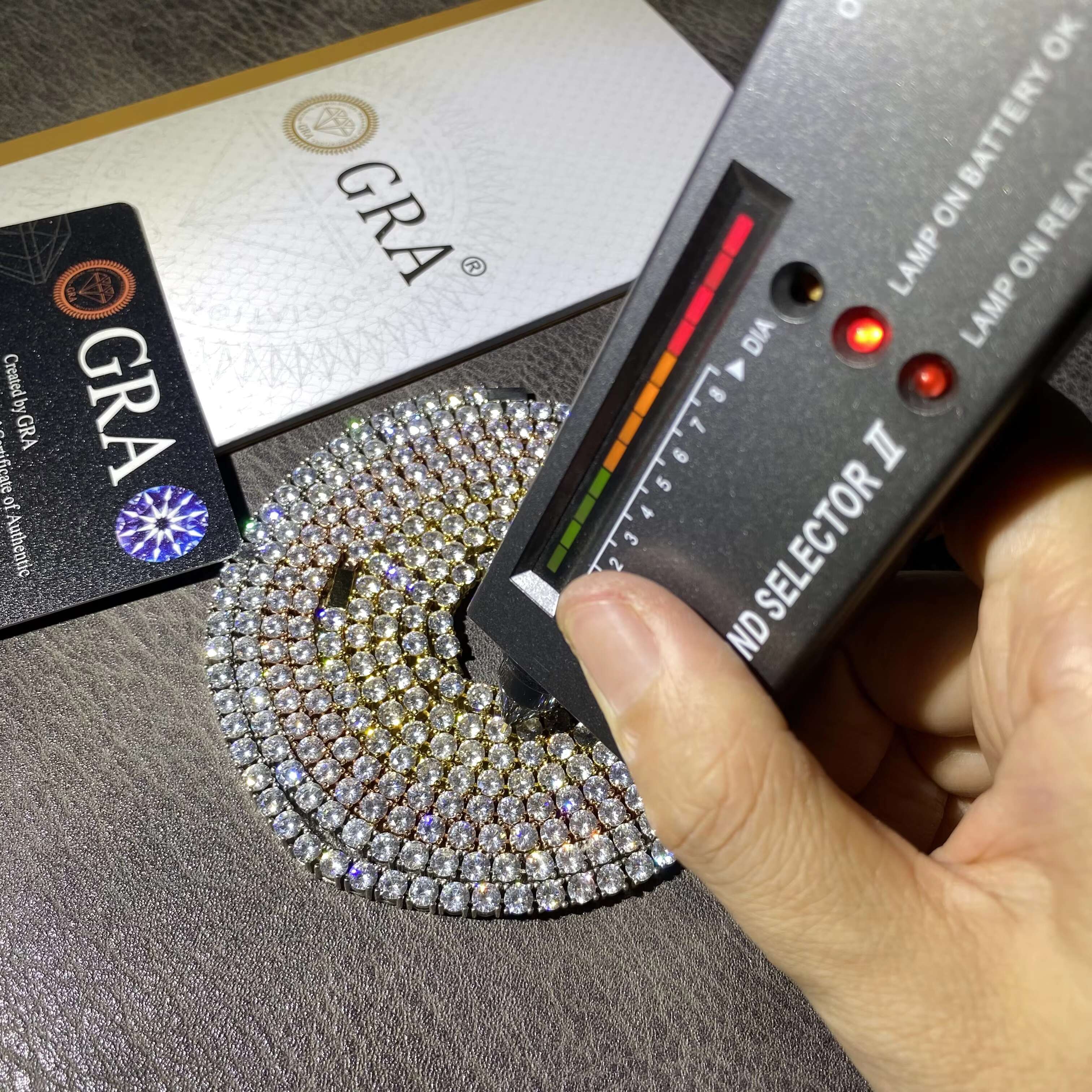 2 3 4 5 6mm Silver 925 VVS Moissanite Tennis Chain Bracelet Necklace Pass Diamond Tester Chain Hip Hop Chain for Men Women
