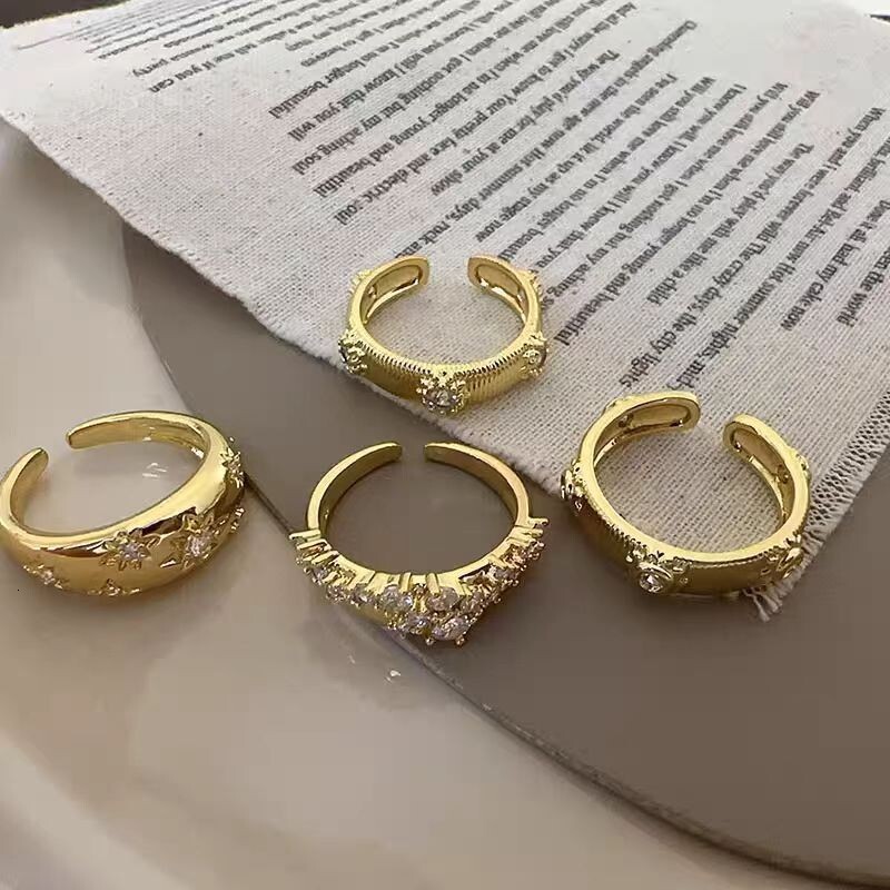 Vintage Style Brushed Ring For Women Designer Ring High-end Niche Light Luxury Adjustable Open Fashion Ring Ring Yiwu Accessories