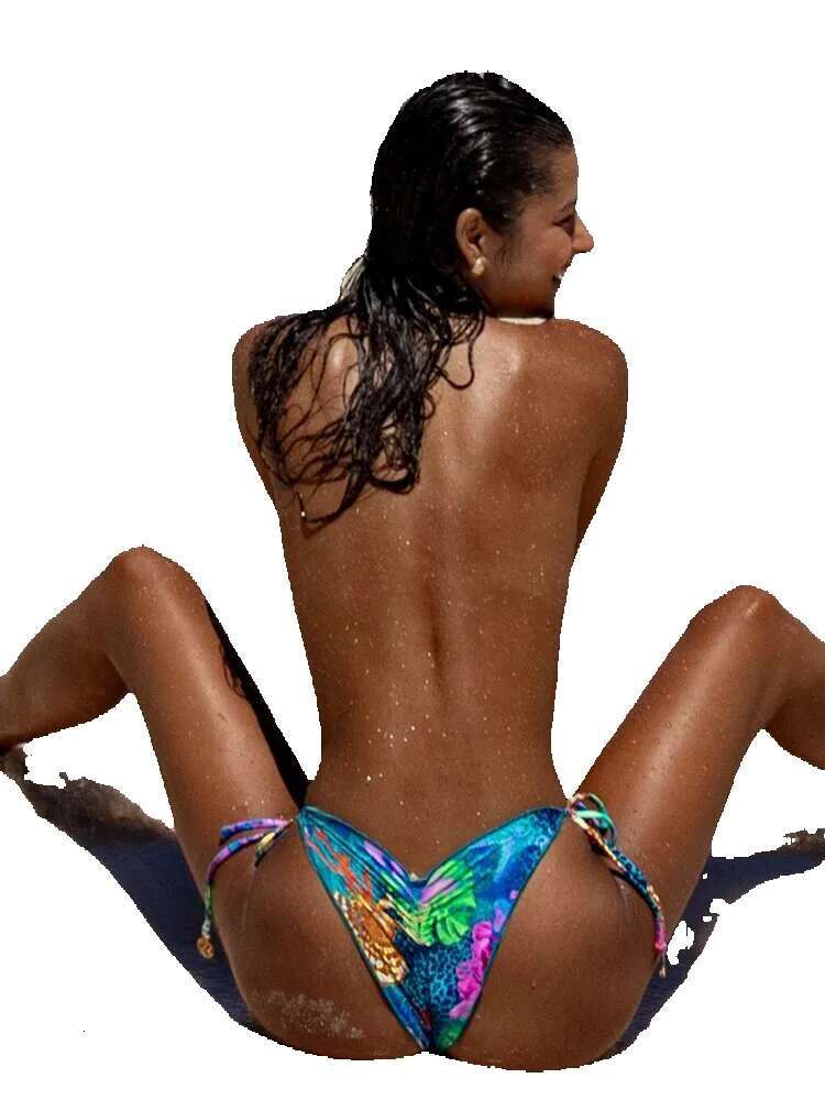 Miyouj printed sexy headband two-piece 2025 low high waist swimsuit new bikini set