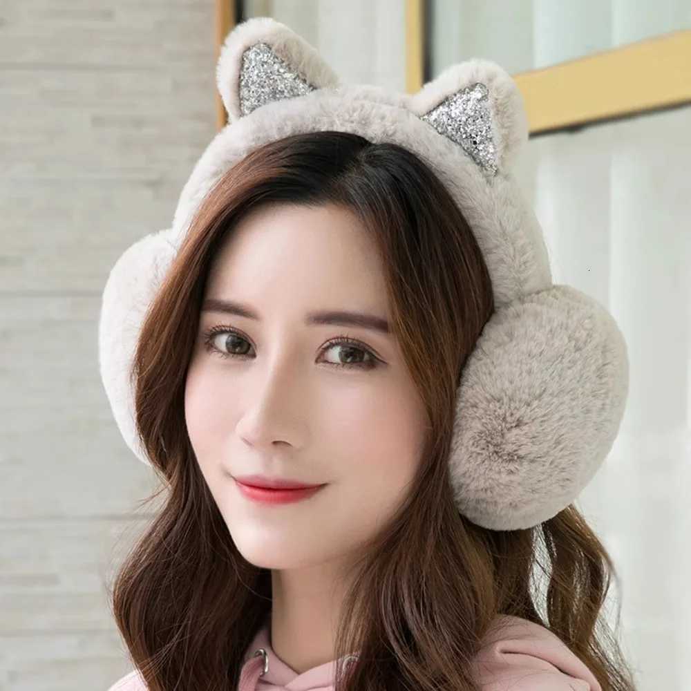 Fashion Plush Ear Muff Lovely Cold Protection Ear Cover Winter Keep Warm Ear Protectors Glitter Cat Ear Warmer Nice Gifts W251110