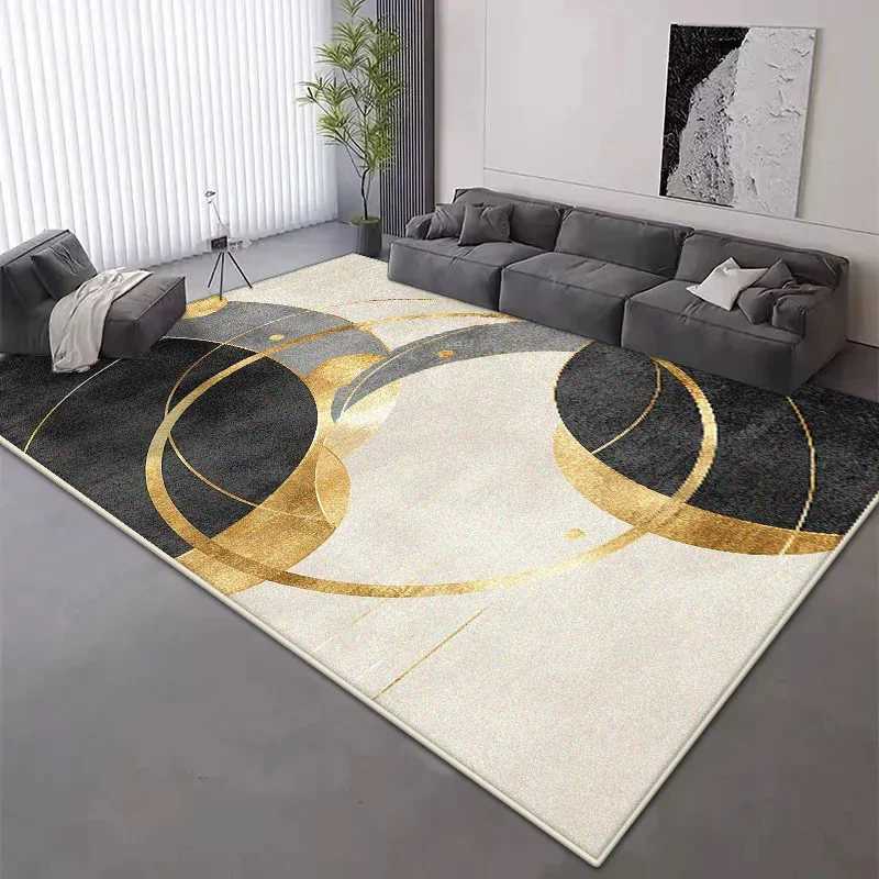 Modern Geometric Carpet for Living Room Nordic Home Decoration Short Velvet Antiskid Rug Bedroom Sofa Foldable Mat Y251110