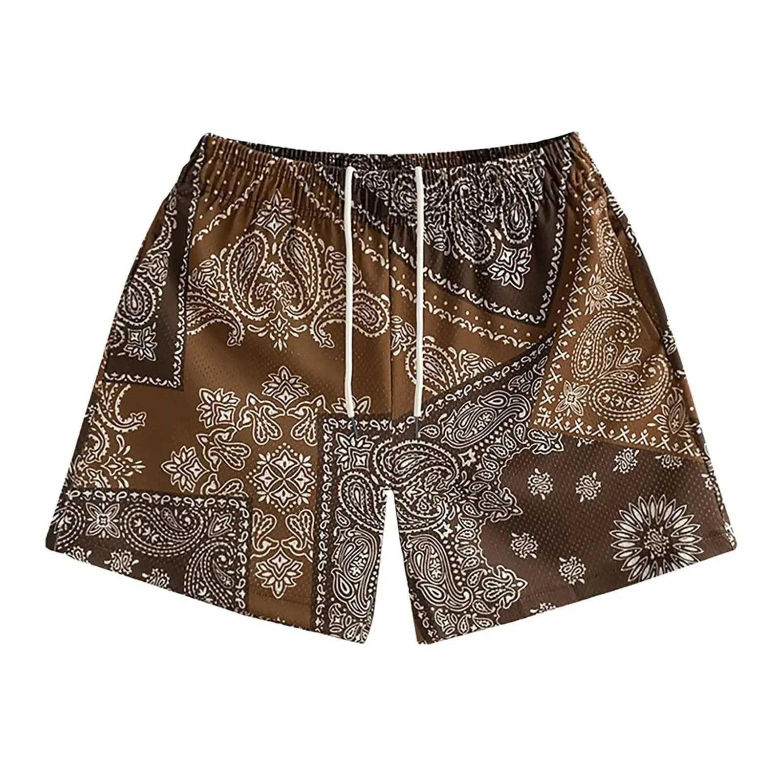 Mens Paisley Pattern Fashion Shorts for Boys Summer Cool Hawaii 3D Printed Casual Swimming Relay Quick Dry Surfboard Shorts X250410