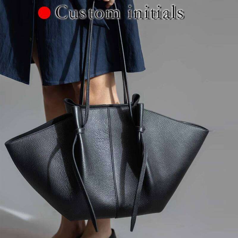 Custom Initials Tote Bags For Women Luxury Designer Handbag Purse 2025 New In PU Lychee Pattern Large Capacity Underarm Shoulder