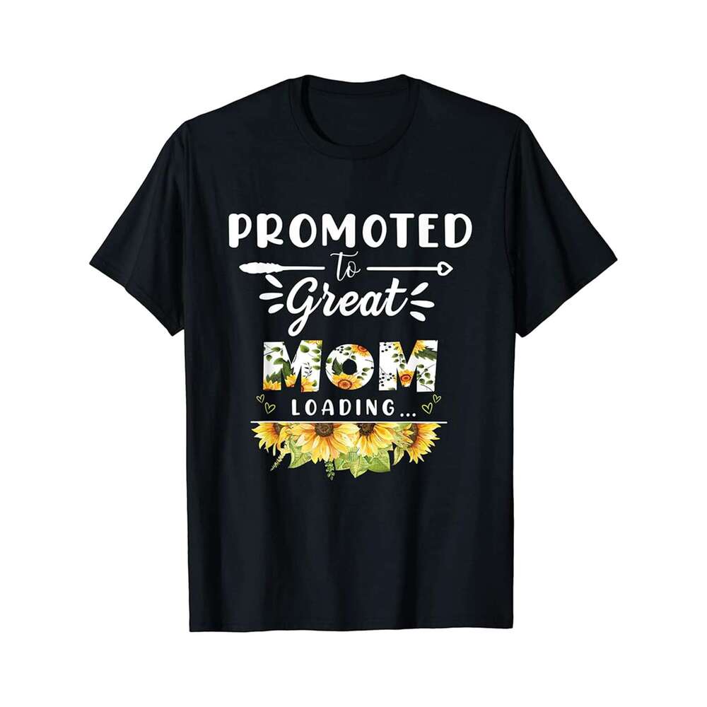 Designer T shirt Promoted to Great Mama Est 2023 Floral First Time Grandma - 220g T shits