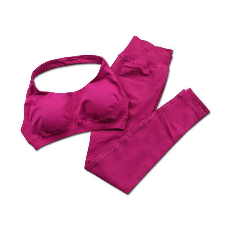 Impact leg set seamless set for women hip twisting leg set fitness set with camisole top W250410