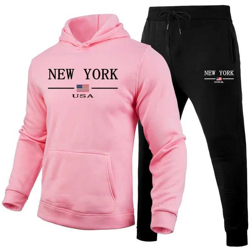 2025 New Mens Sportswear Fashion Casual Printed Sportswear Set Daily Sports Slow Running Mens Winter Warm Hoodie W251110