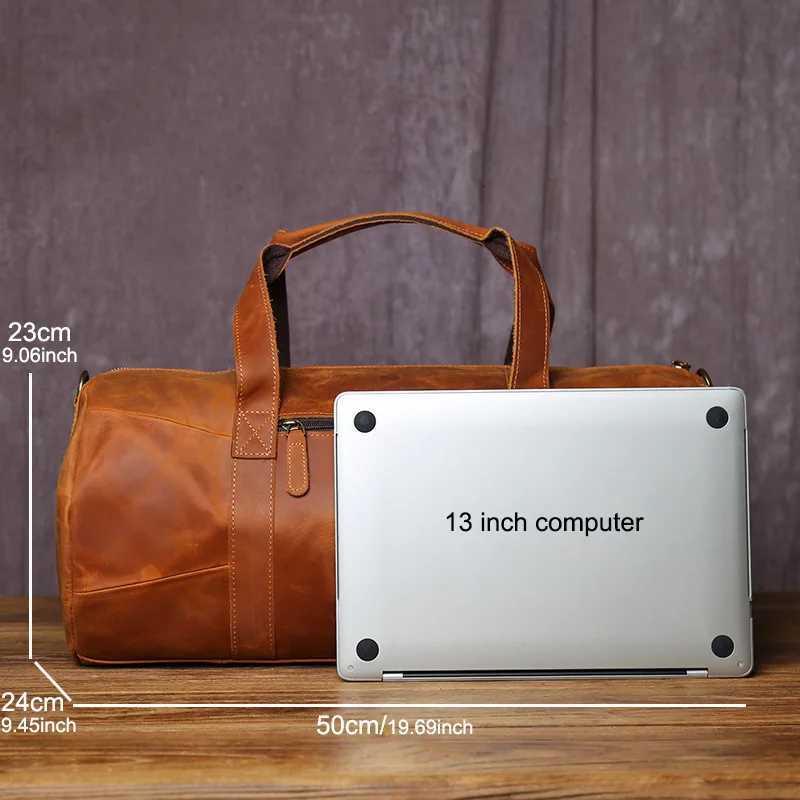 JLFGPJ Crazy Horse Leather Retro Mens Crossbody Travel Bag Made Of Genuine Leather For Daily Travel And Leisure Handbag K251110