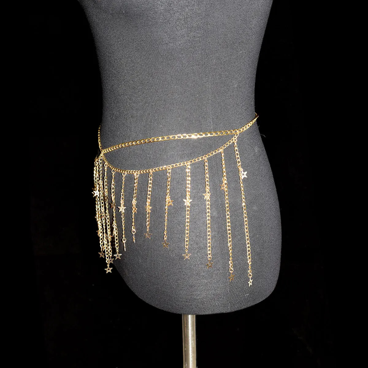 Festival Womens Metal Body Jewelry Sexy Fashion Belly Chain Tzitzit Stars Waist Chain Birthday Party Daily Wear Accessories 250409
