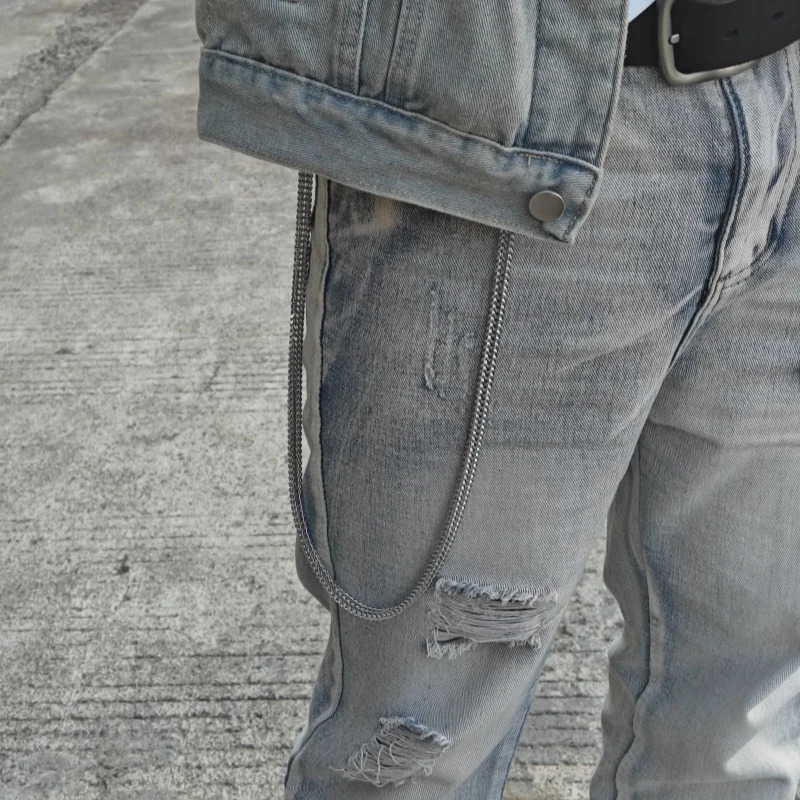 Minimalist Hip Hop Pants Chain Motorcycle Mens One Waist y Accessories Retro Keychain Punk Jewelry Gift 250410