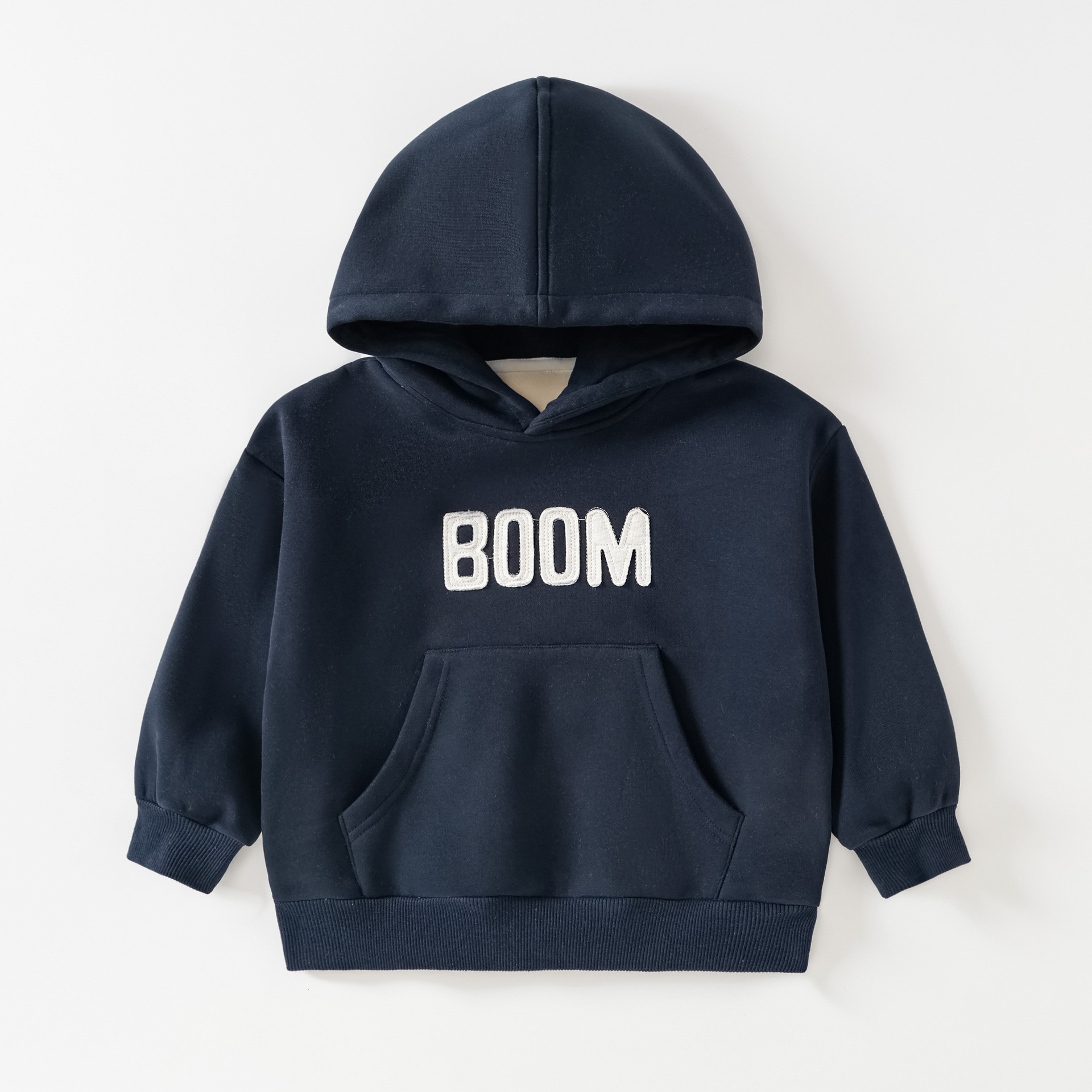 GS- Ddmyshoesvip Children S For Spring And Autumn Boys Patch Fabric Embroidery Baby Korean Version Knitted Loose Hooded Girls Hoodie
