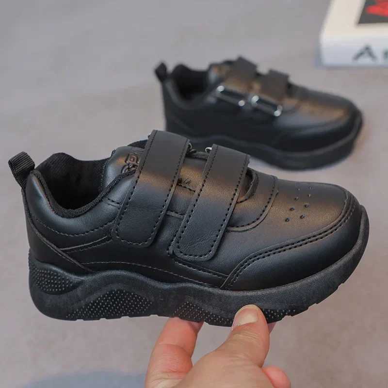 Fashion Solid Childrens Sneakers Boy Waterproof PU Leather Casual Shoes Autumn Girls Skate Shoes Kids Breathable Running ShoesT251110