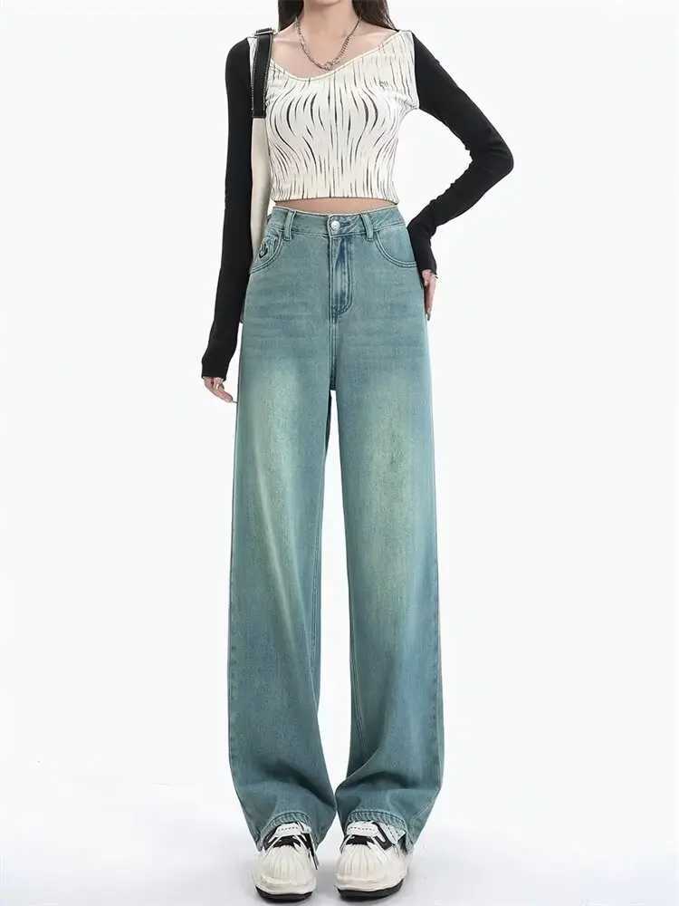 Women Comfortable Thin Denim Pants New Female Vintage Mid Waisted Jeans Pants Girls Smile Edition Straight Leg Jeans Trousers C251110